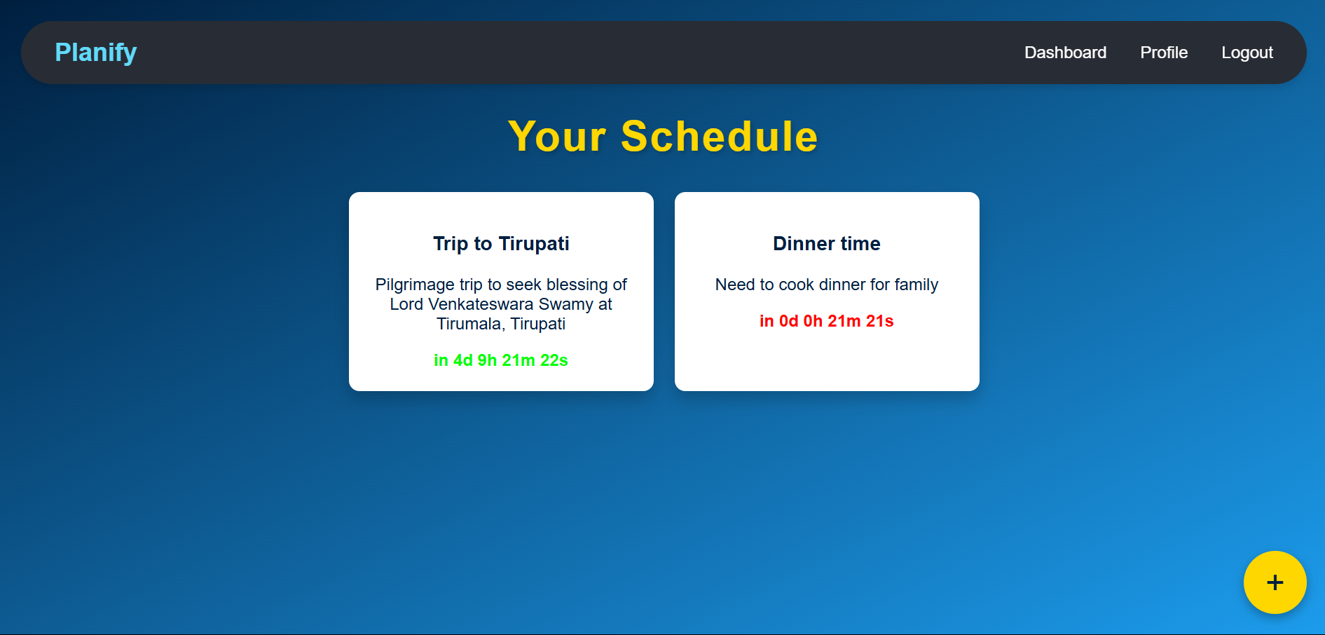 Image of Event Tracking Web App